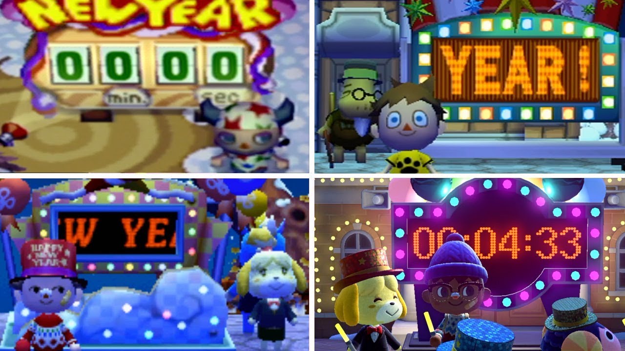 Evolution of New Years in Animal Crossing (2001 - 2020)