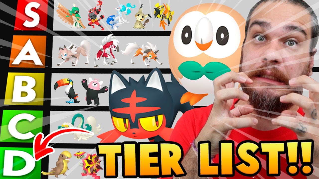 RANQUEANDO OS POKÉMON DE ALOLA DO MAIS FEIO ATÉ O MAIS BONITO !!