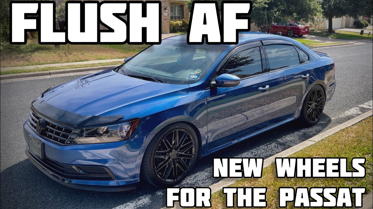 Lowered and tuned VW Passat gets new 19-inch wheels - TSW Pescara - Perfect fitment - FLUSH!