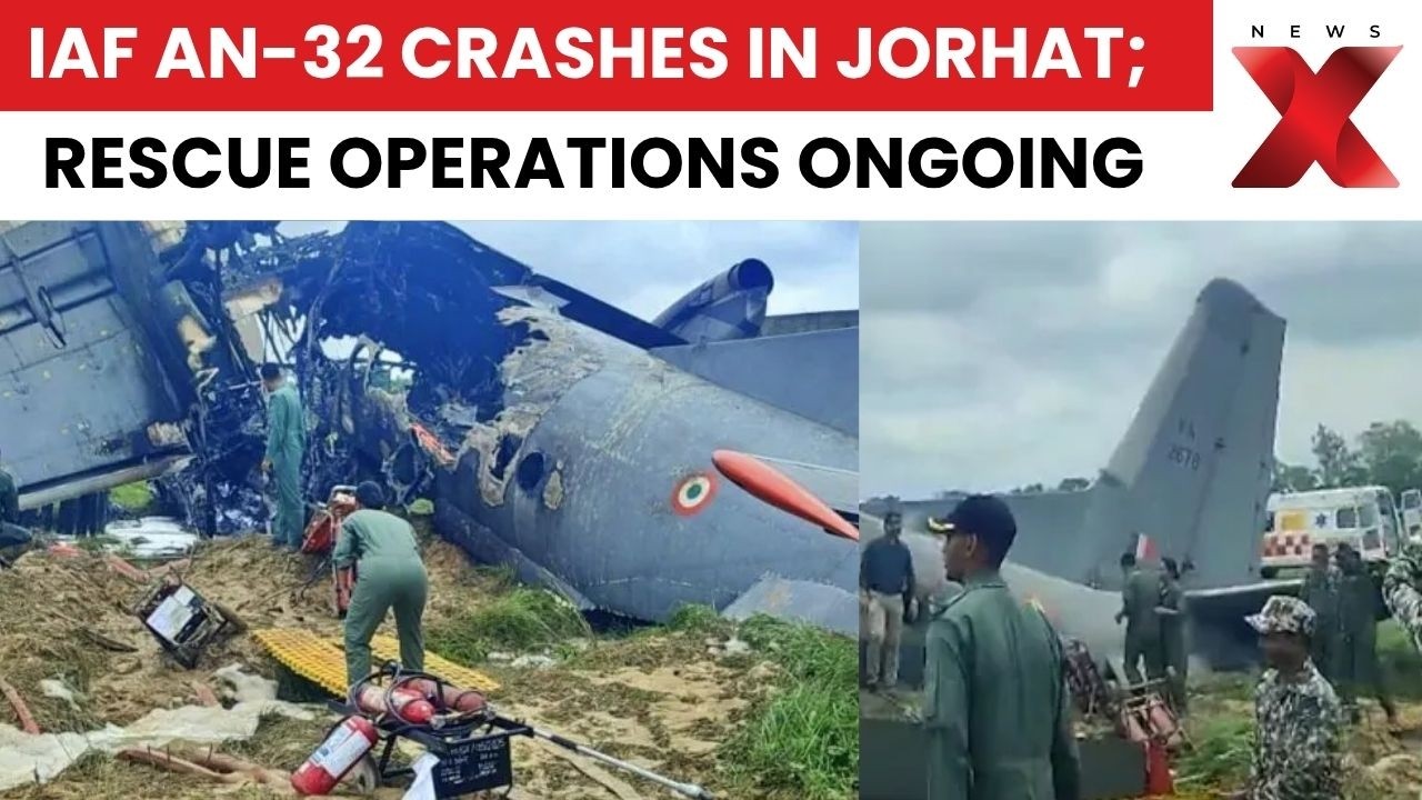 IAF AN-32 Crashes in Jorhat, Pilot Feared Dead in Landing Accident at Airbase | NewsX Live