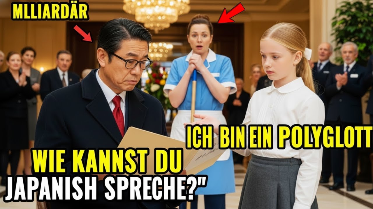 Niemand sprach Japanisch – der Milliardär tobte, bis die Tochter der Putzfrau perfekt antwortete