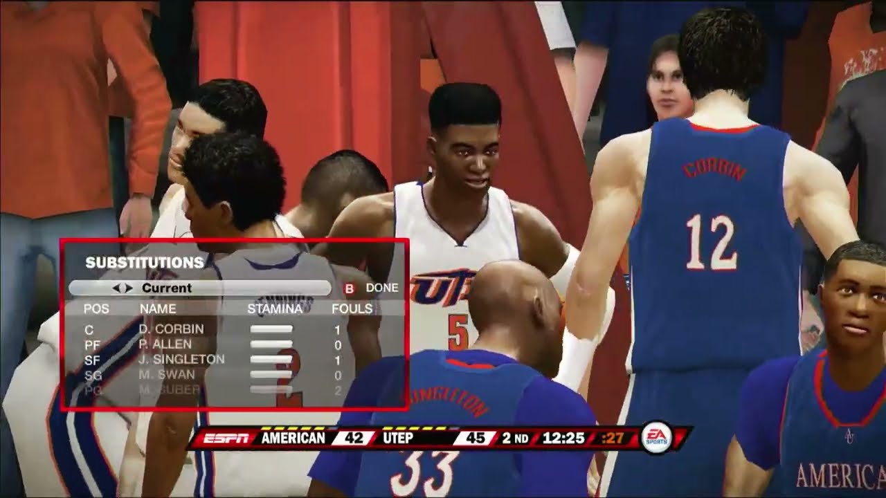 NCAA Basketball 10 Dynasty: American vs UTEP | Gameplay Highlights