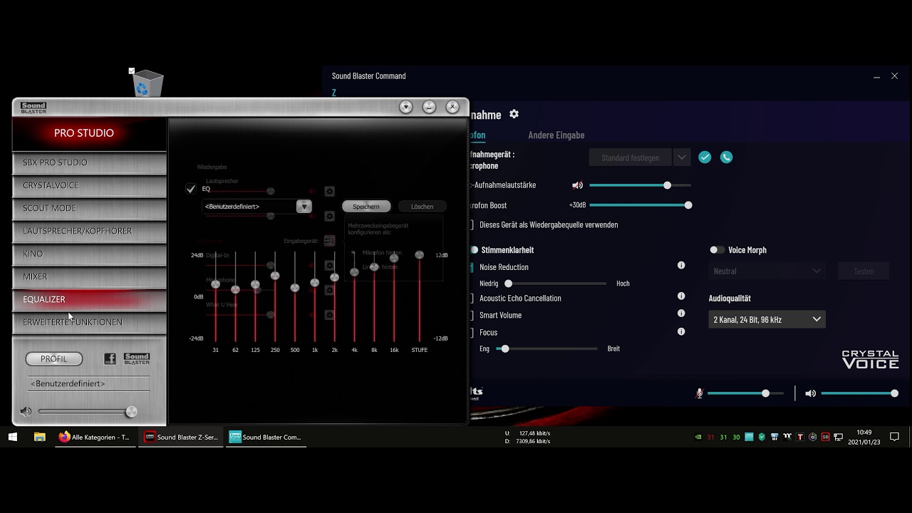 sound blaste pro studio vs sound blaster command