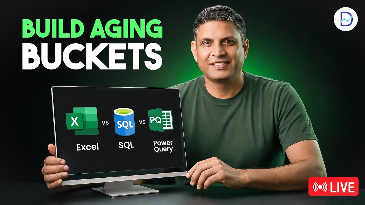Aging Buckets Explained: Excel vs SQL vs Power Query (Live Demo)
