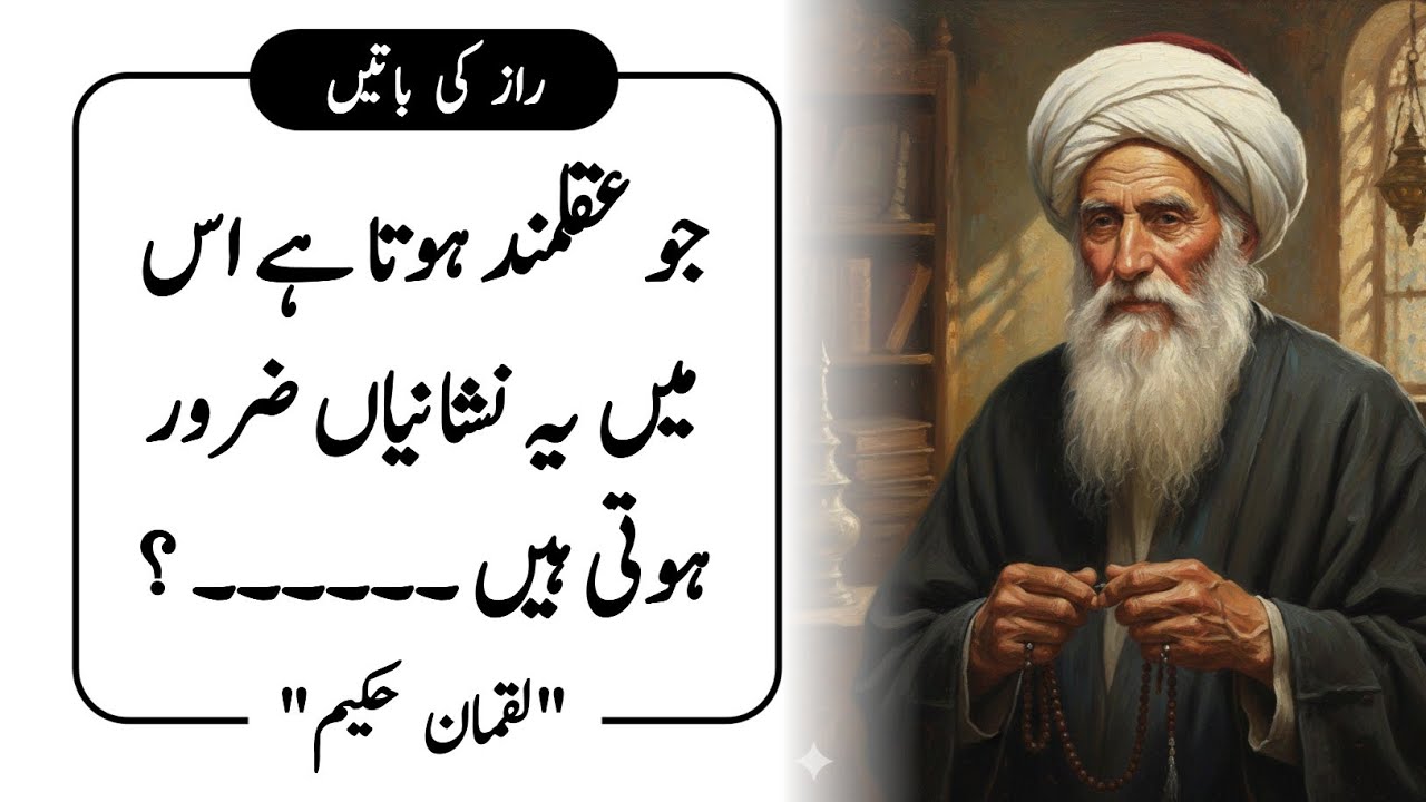 Hikmat ki Batain | Luqman Hakeem Quotes | Wisdom Quotes in Urdu | Danai ki Batain | Aqwal e Zareen