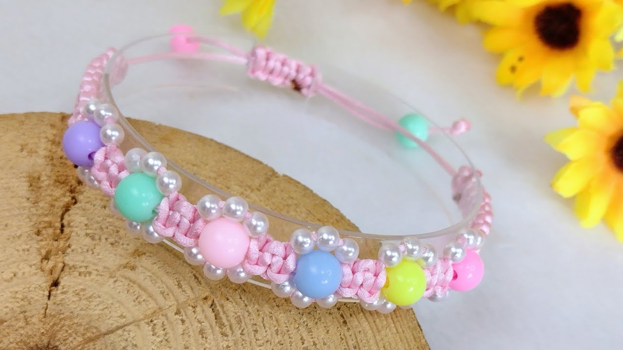 PULSEIRA DE MIÇANGAS COM MACRAMÊ | @CiceroAlencar