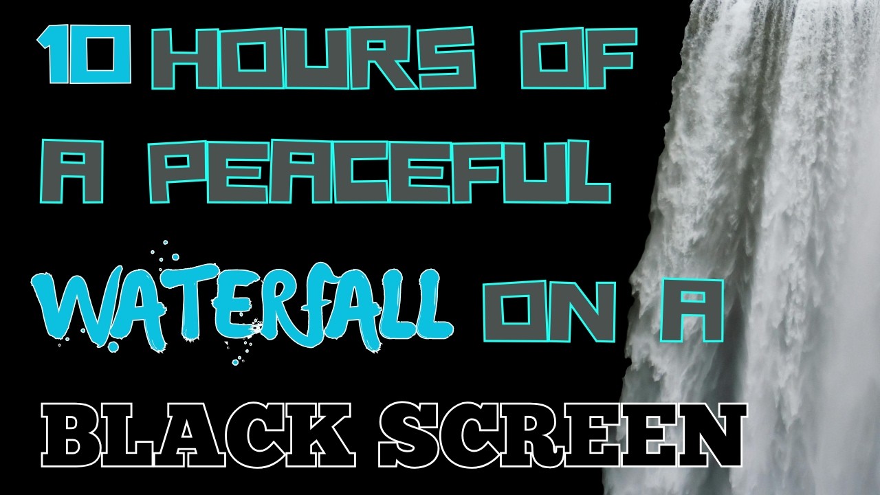 10 Hours Of A Peaceful Waterfall On A Black Screen #asmr #naturesounds #waterfall #meditation