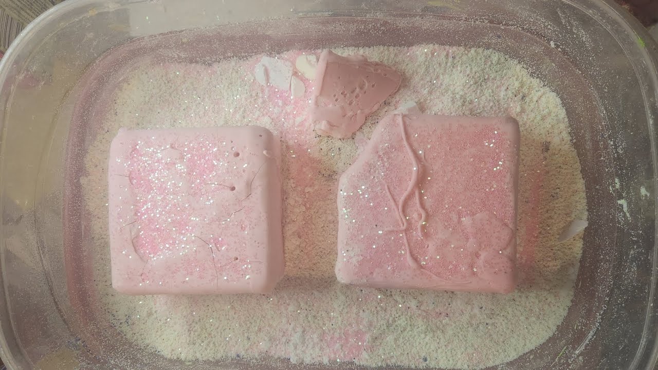 Pink pasted fresh gymchalk blocks #fyp #gymchalkasmr #satisfyingvideo #Sleepaidasmr #asmr #relaxing 