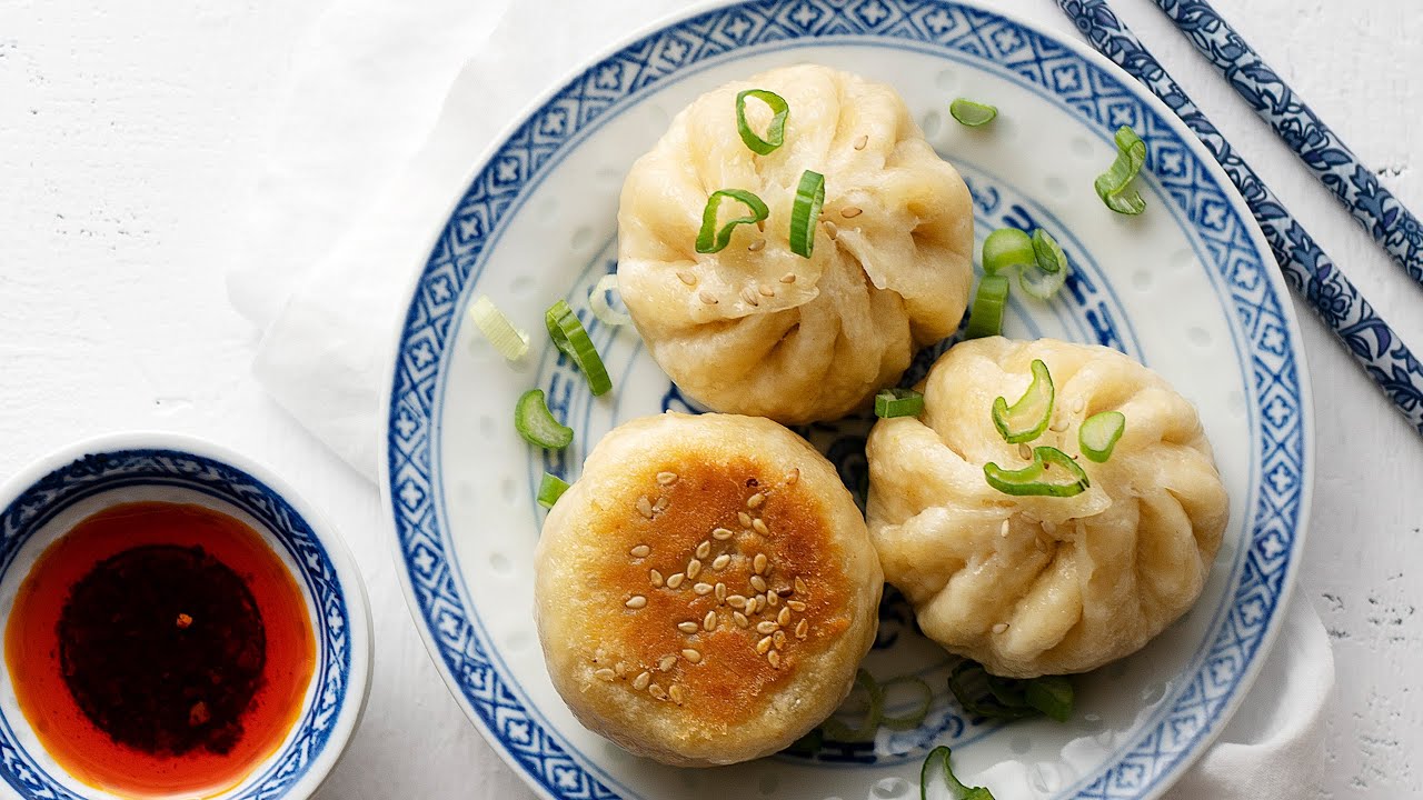 Quick Pan Fried Meat Buns (No Yeast, No Knead)