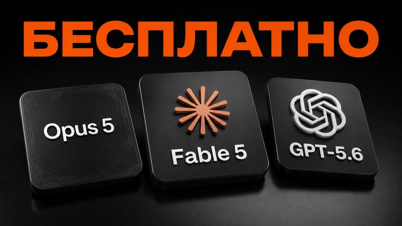 БЕСПЛАТНЫЙ ДОСТУП К FABLE 5, OPUS 5, GPT-5.6 | БЕЗ КАРТЫ, С ДОСТУПОМ ПО API