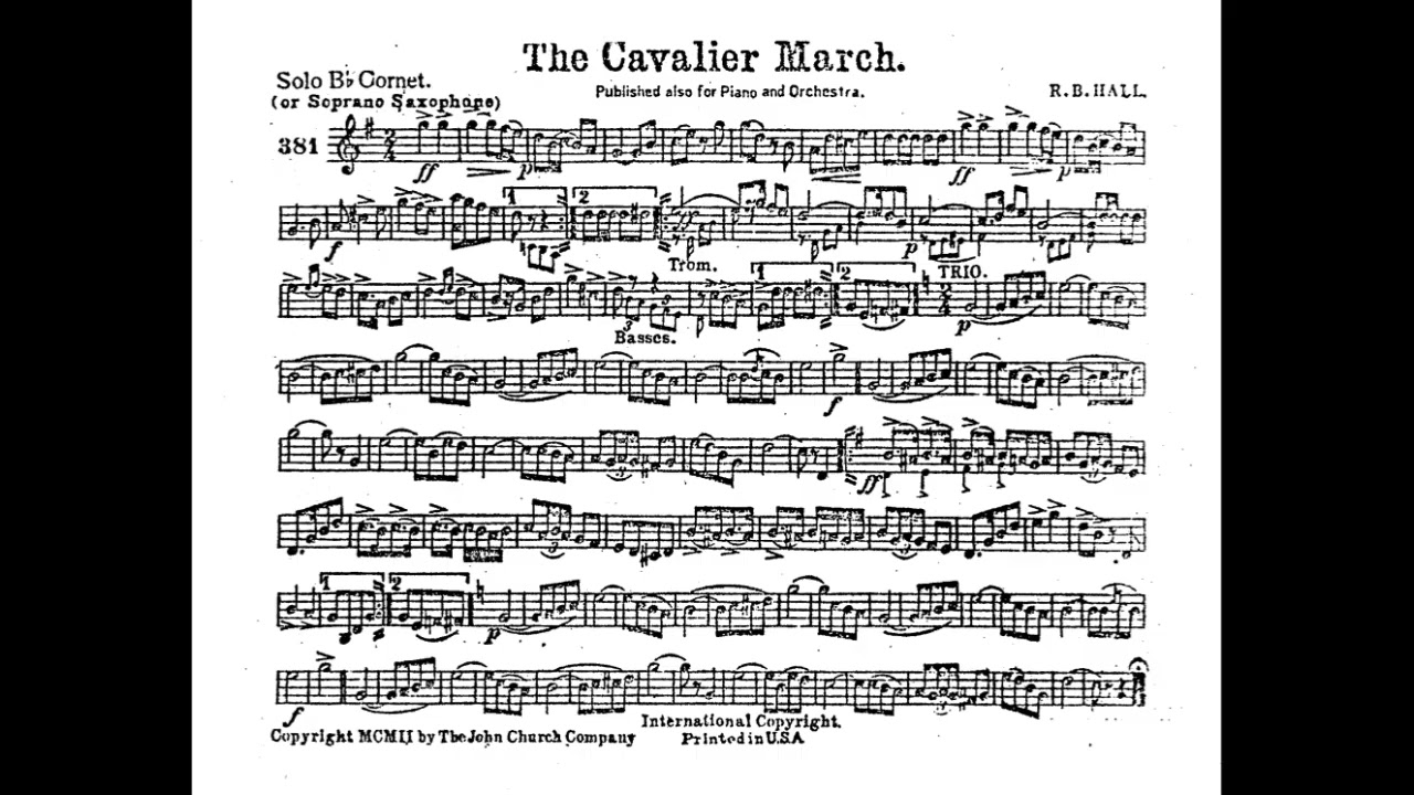 THE CAVALIER MARCH - Bb CORNET SOLO