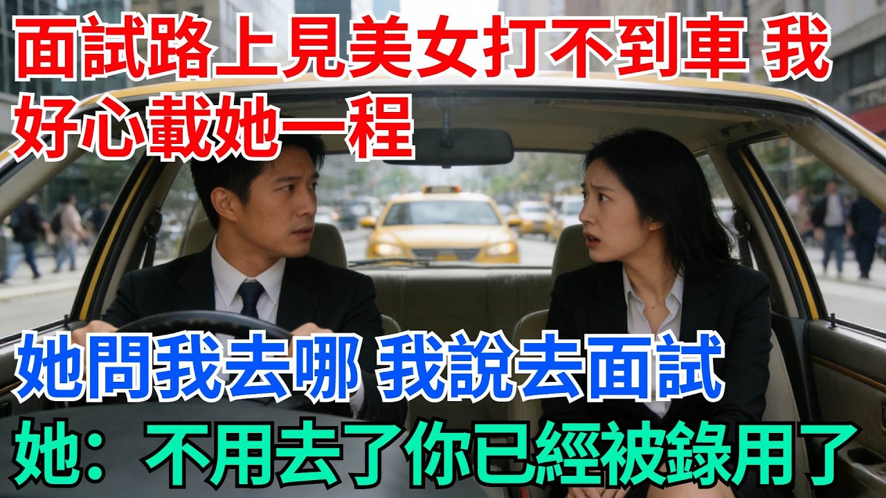 面試路上見美女打不到車，我好心載她一程，她問我去哪，我說去面試，她微笑道：不用去了，你已經被錄用了【奇趣天下】#職場逆襲#職場智慧#爽文職場#工作日常#完結爽文