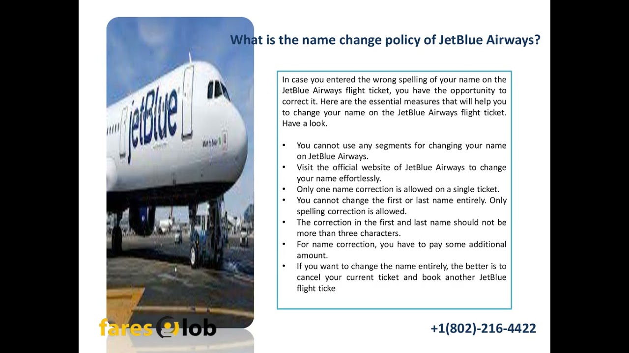 How do I change my name on JetBlue Airways