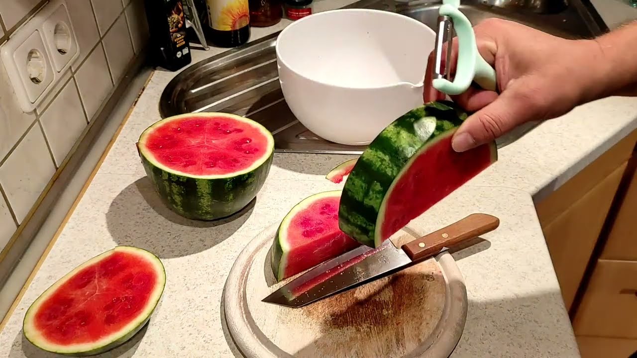 Aus Wassermelone Marmelade machen einfach lecker