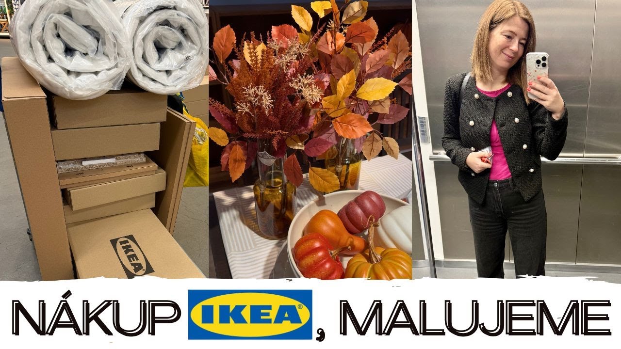 NÁKUP IKEA🛏️| PODZIMNÍ VÝZDOBA🍁| MALUJEME BYT🧑🏻‍🎨| NÁKUP POTRAVIN🥔