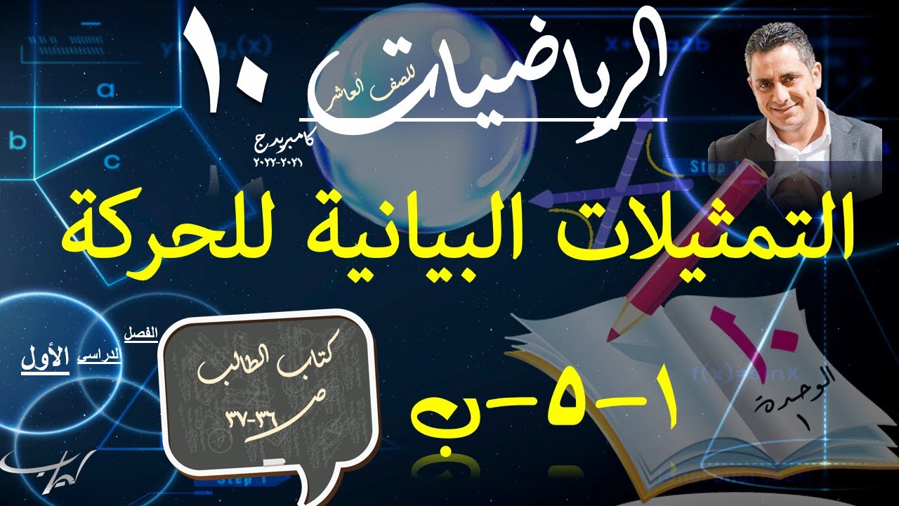 06) التمثيلات البيانية للحركة 1-5-ب + حل تمارين كتاب الطالب