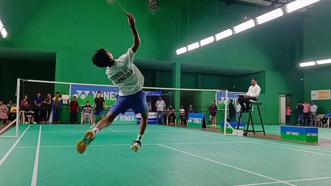 Karnataka Badminton Association - Sai Pushkar - U-13 State Championship Finals - Set 1 - Part 2