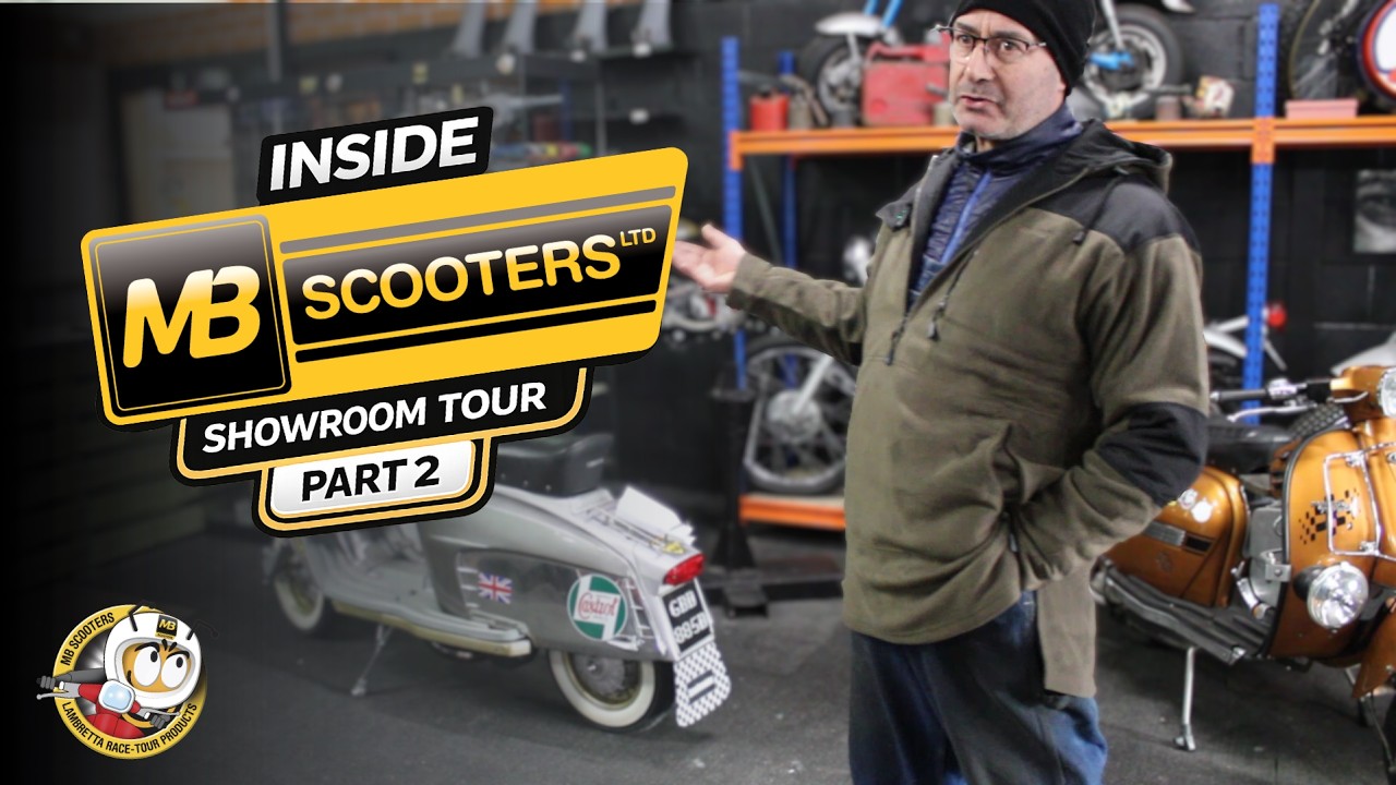 Inside MB Scooters, Showroom & Classic Scooter / Bike Collection | UK Lambretta Specialists – Part 2