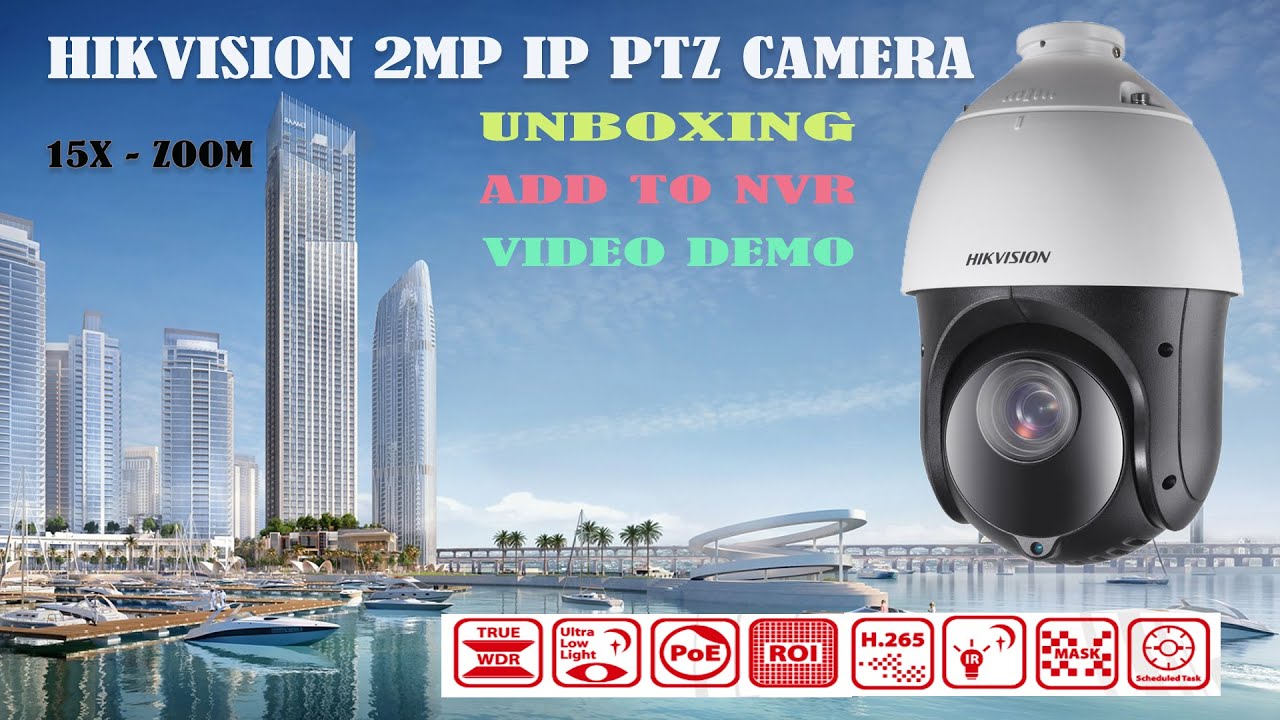 Hikvision IP Network PTZ Camera Unboxing, Activate the camera, ADD to NVR & Video quality demo