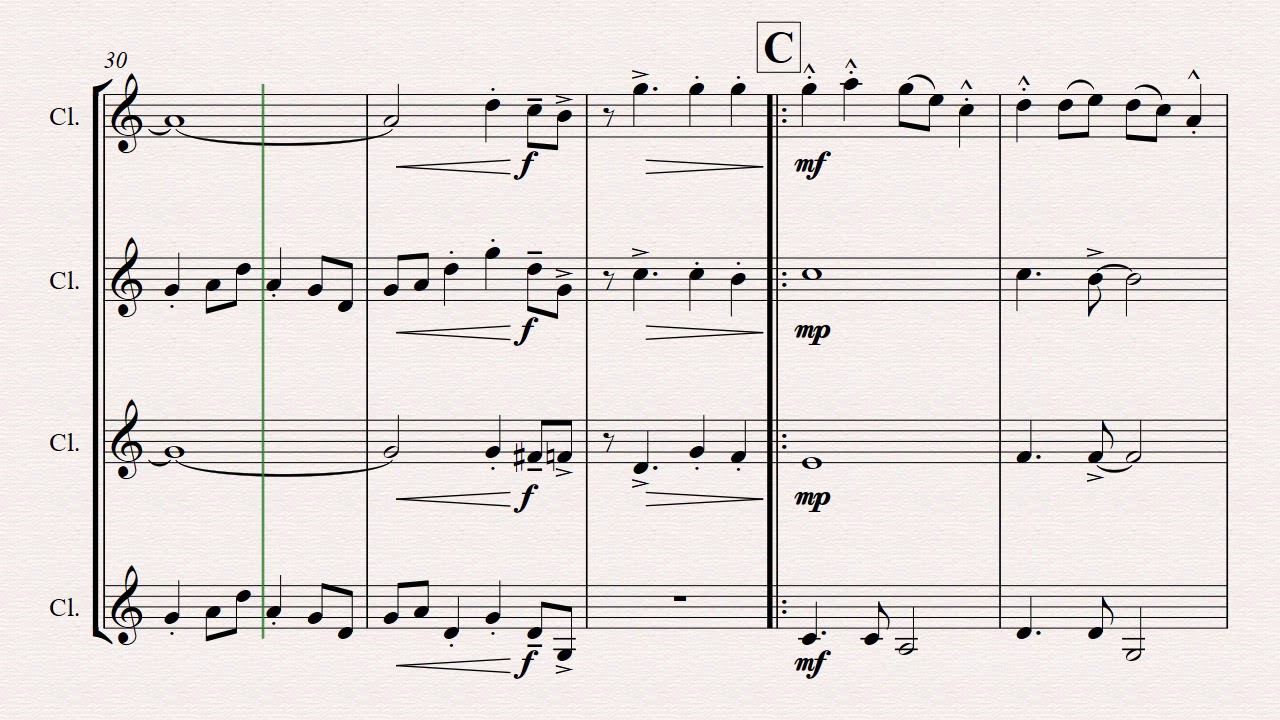 Sleigh Ride - Clarinet Quartet