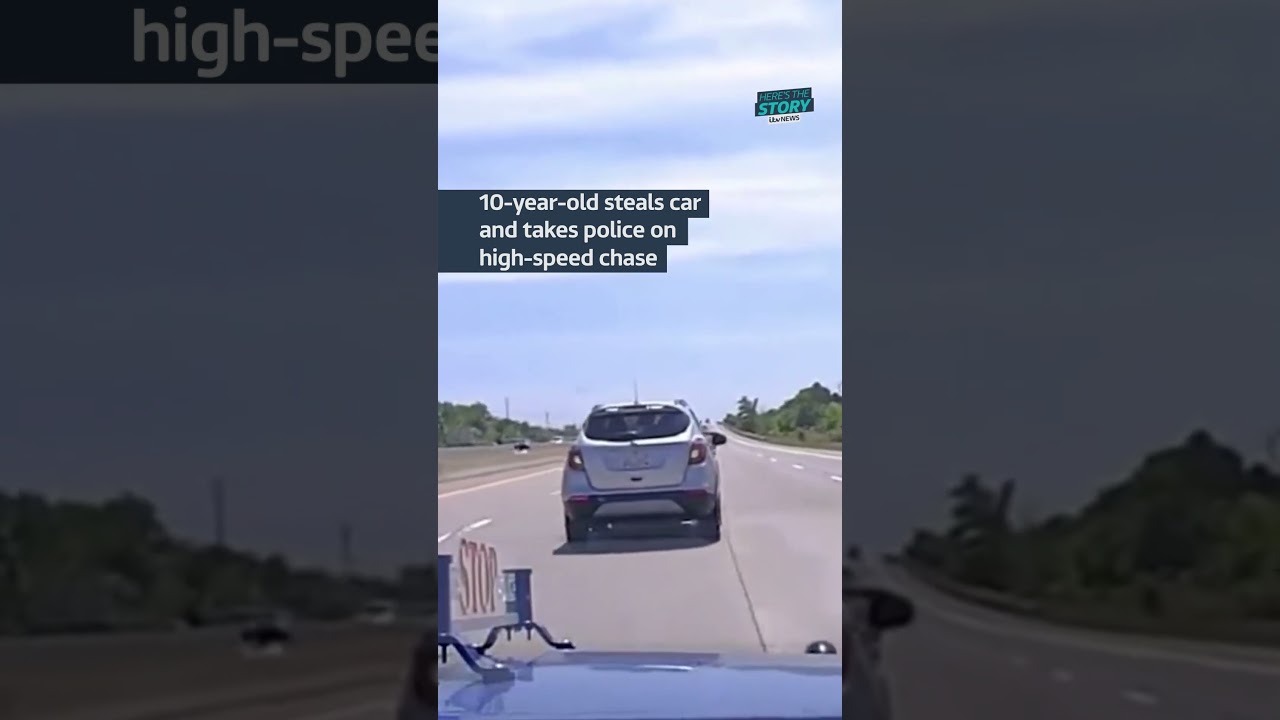 10-year-old steals car and takes police on high-speed chase #itvnews