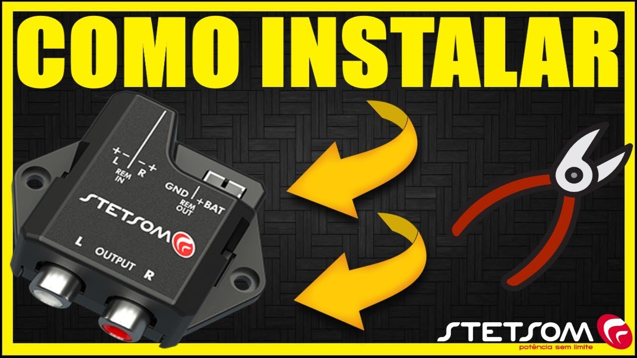 Como instalar CONVERSOR RCA STETSOM ST6000 c/ saída remote #ALANROD