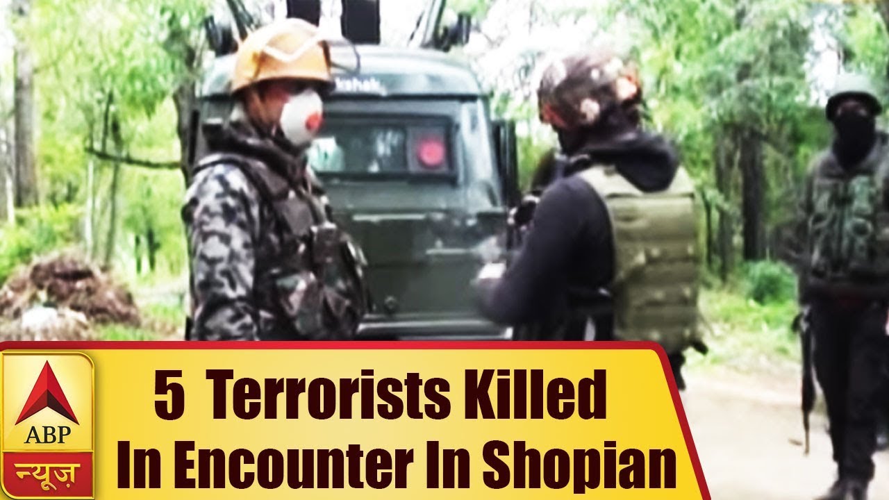 Five Terrorists Killed In Encounter With Security Forces In Shopian | ABP News