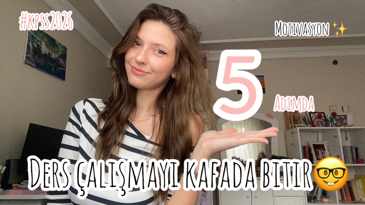 #kpss2026 // 5 ADIMDA DERS ÇALIŞMAYI KAFADA BİTİR // Motivasyon videosu✨