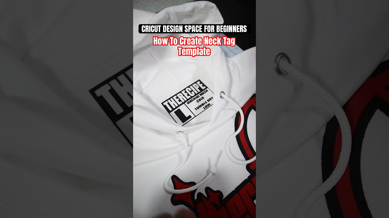 ✅ How To Create Neck Tag Size Template in Cricut Design Space #Shorts #CricutDesignSpace #Diy