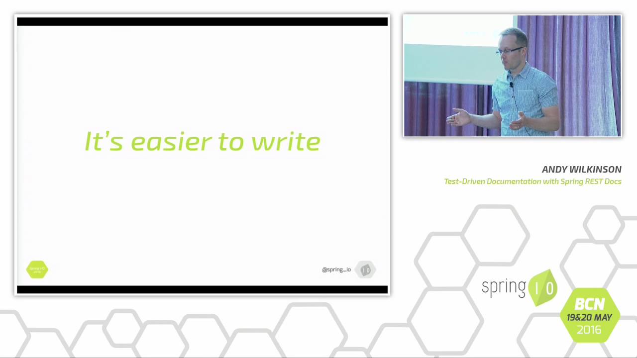 Test-driven documentation with Spring REST Docs - Andy Wilkinson @ Spring I/O 2016