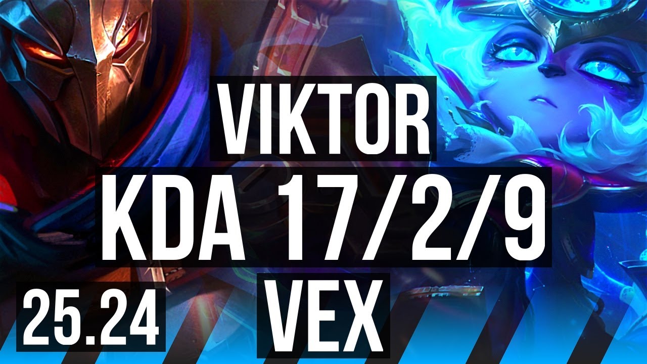 VIKTOR vs VEX (MID) | Good KDA: 17/2/9 | KR Master | 25.24