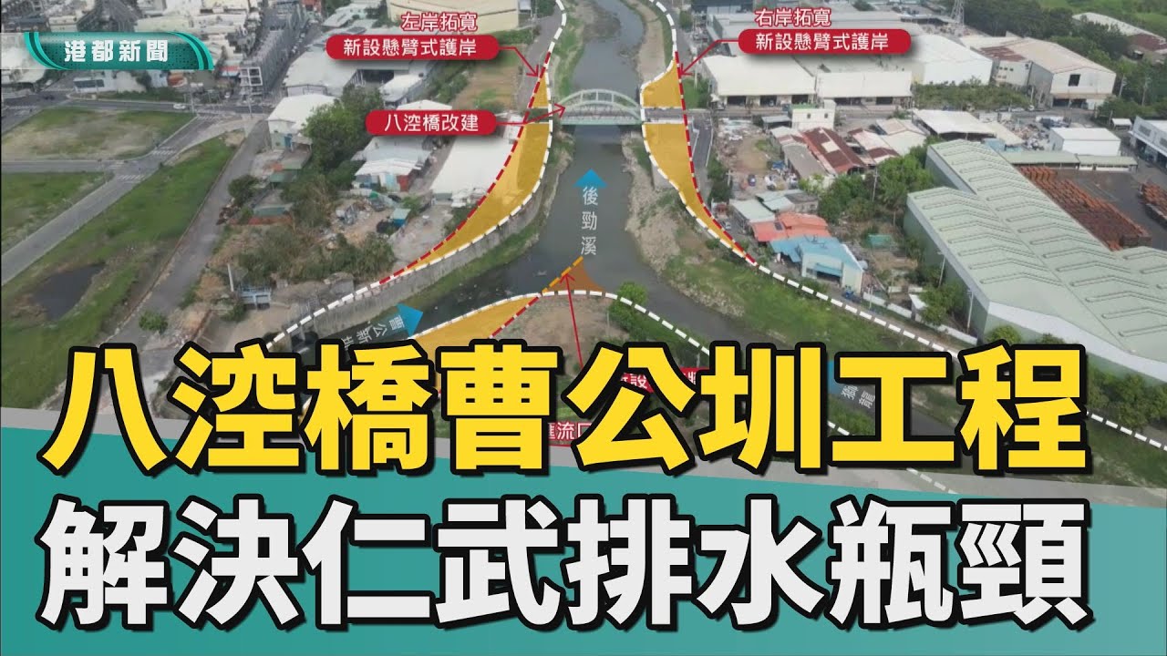 治水動土｜八涳橋改建曹公新圳拓寬 解決仁武排水瓶頸