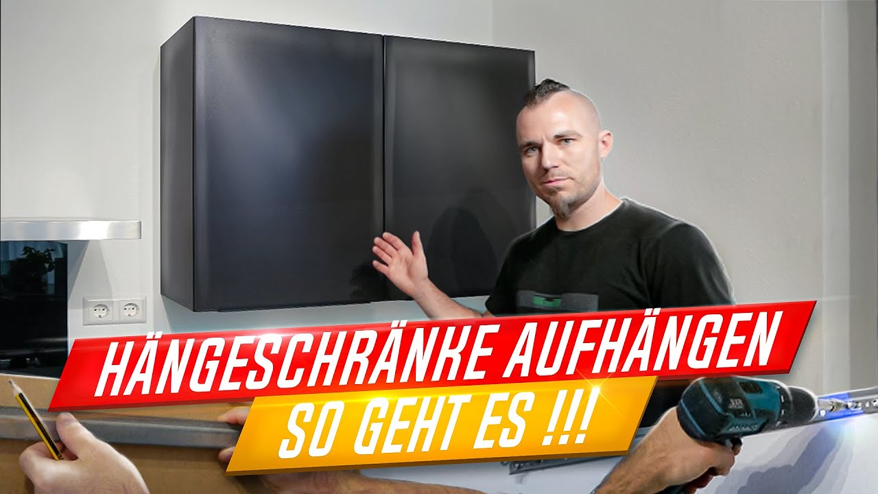 Hängeschränke aufhängen, Wandschränke aufhängen, montieren, Imove Kesseböhmer, Hängeschrank Schienen