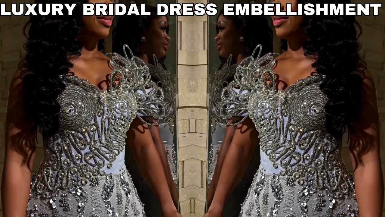 HOW TO EMBELLISH LUXURY DRESSES | FLEXIBLE RHINESTONE CORDS | LUXURY OUTFIT EMBELLISHMENT TUTORIAL