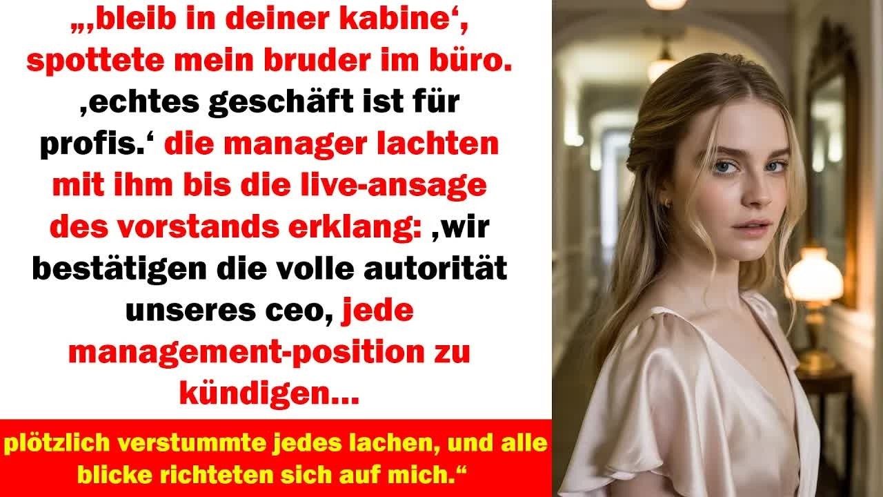 im büro verspottet – bis die live ansage des vorstands kam und alle blicke auf mich fielen