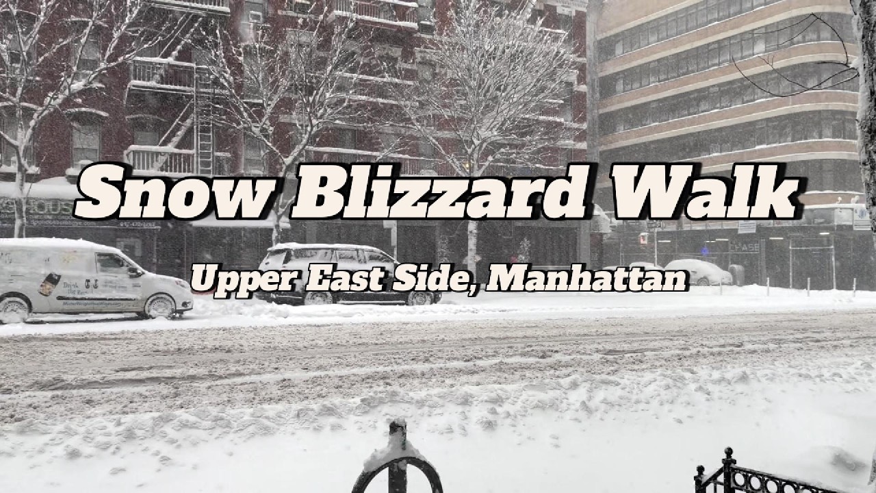 Snow Blizzard Walk in Upper East Side, Manhattan. Feb 23, 2026