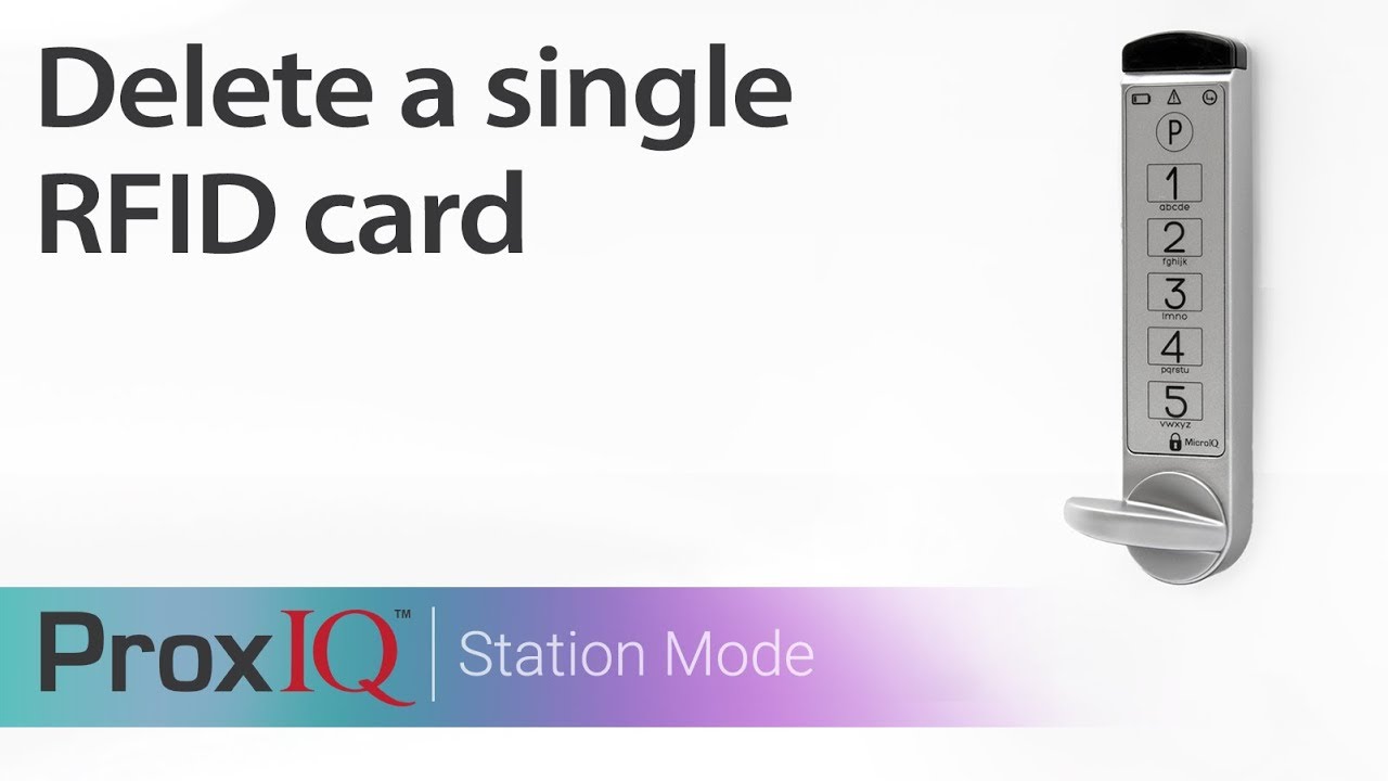 Delete a single RFID card