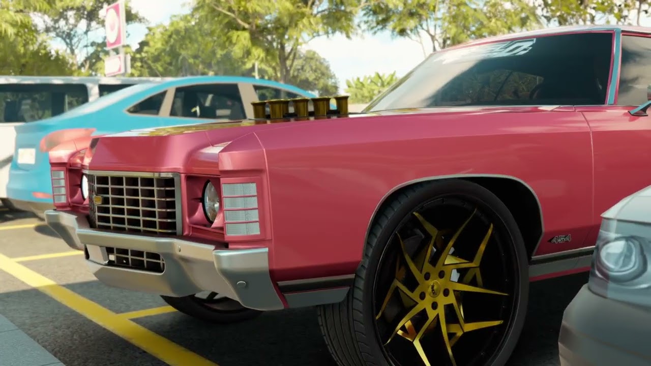 Driving my 1971 chevy Donk to the beach THE CREW MOTORFEST