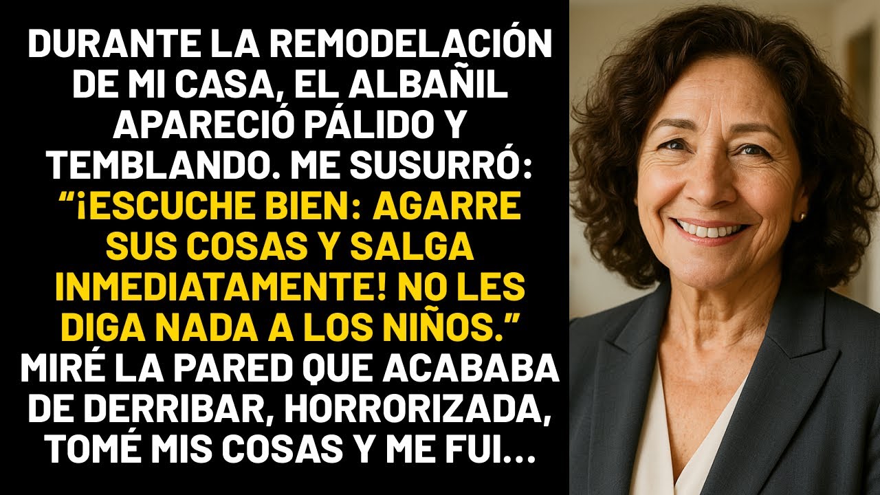 Durante la remodelación de mi casa, el albañil apareció pálido y temblando. Me susurró: ESCUCHE...