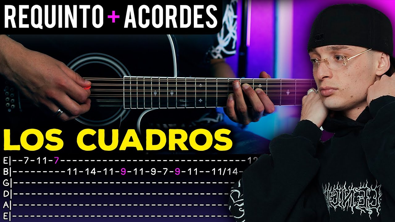 Los Cuadros | Tutorial de Guitarra | Peso Pluma | Requinto + Acordes | TABS