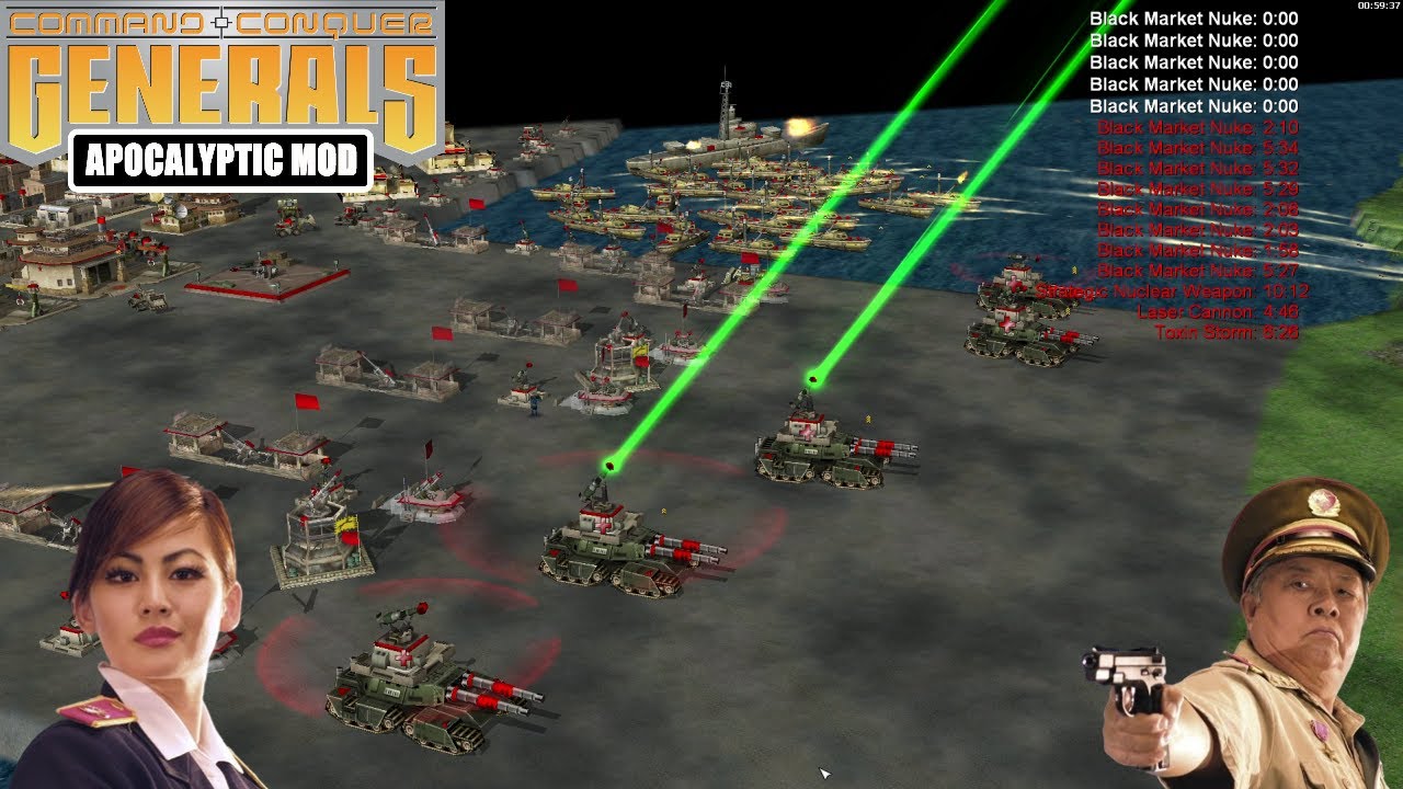 BOSS NAVAL VS CHINA ARTILLERY - C&C Generals Zero Hour APOCALYPTIC 2.2