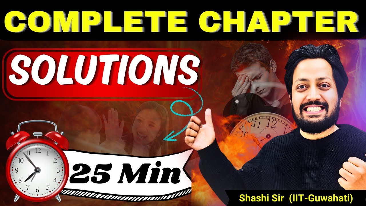 😱  Solution Complete Chapter In 25 Min Class -12th  |THE MARKER |