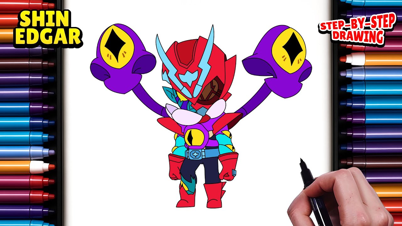 How to Draw Shin Edgar From Brawl stars | Easy Step-by-Step Drawing Tutorial