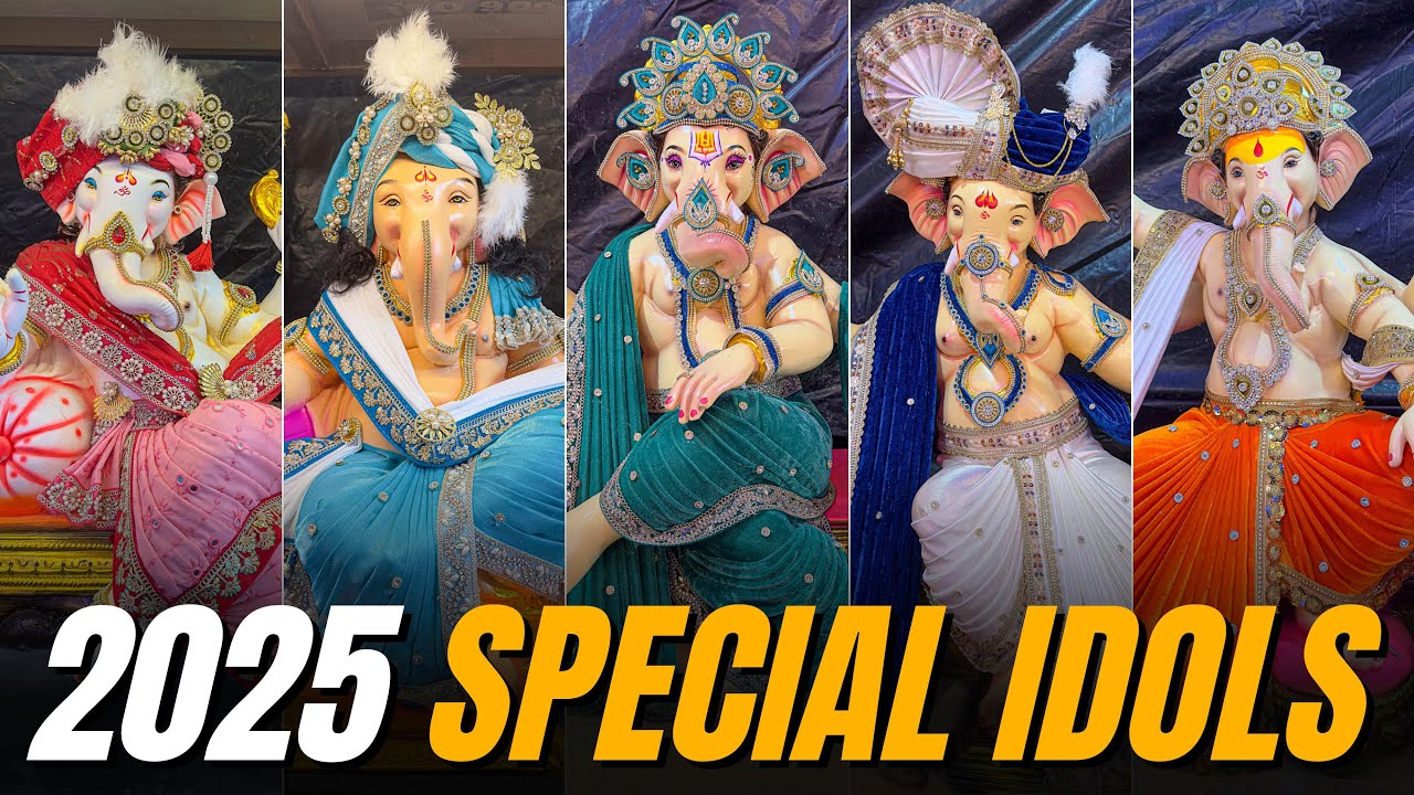 2025 Attractive Ganpati Idols at Mayur Kala Kendra ❤️😍 | Mumbai&rsquo;s Beautiful Murti Collection