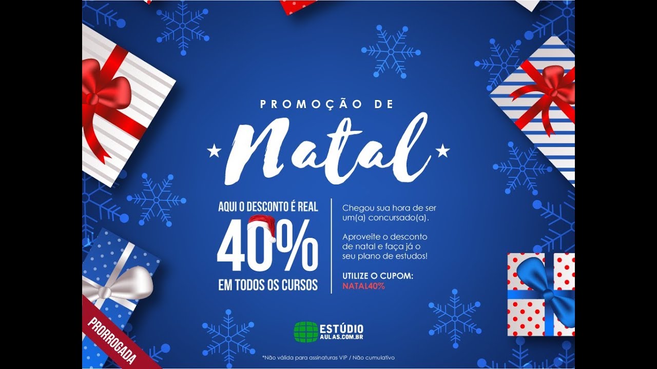 Est&uacute;dio Aulas - Desconto de Natal