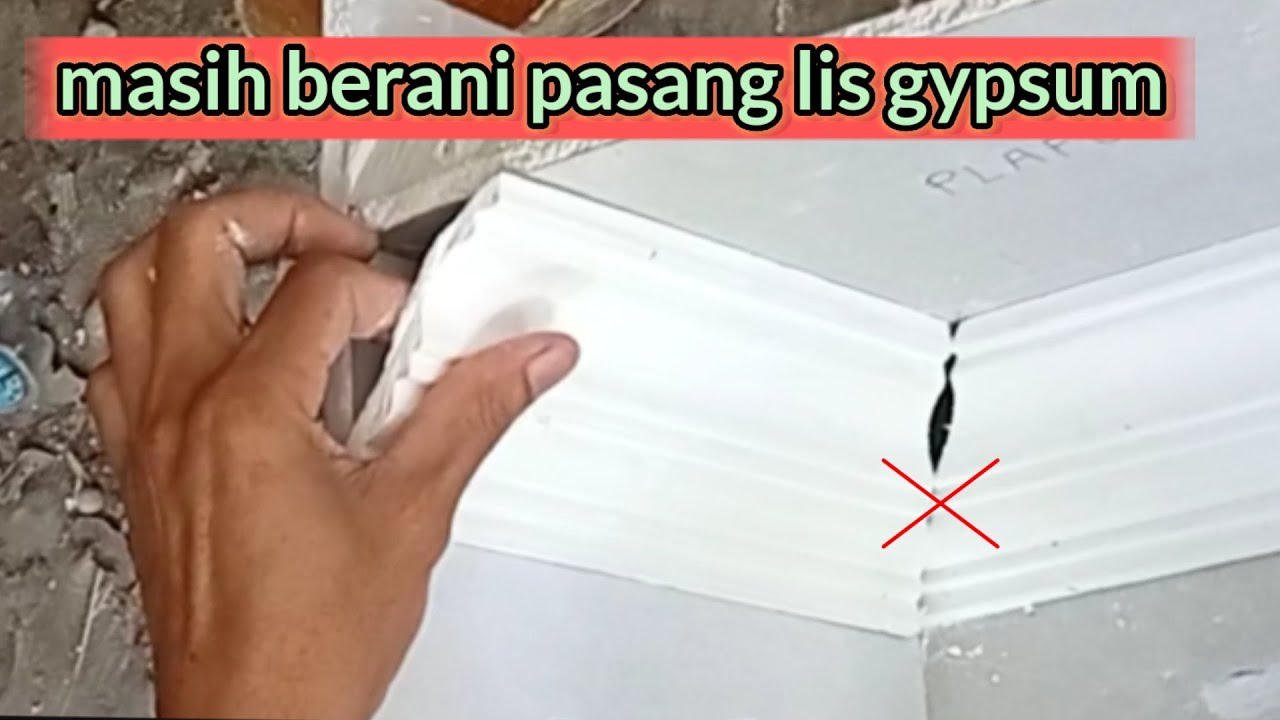 Cara memotong lis gypsum biar siku terkini