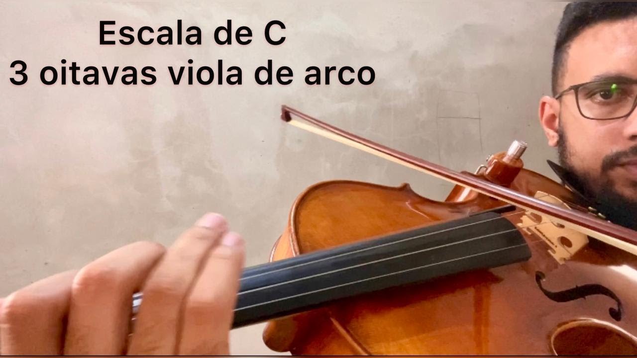 Escala de Do (C) - 3 oitavas viola de arco