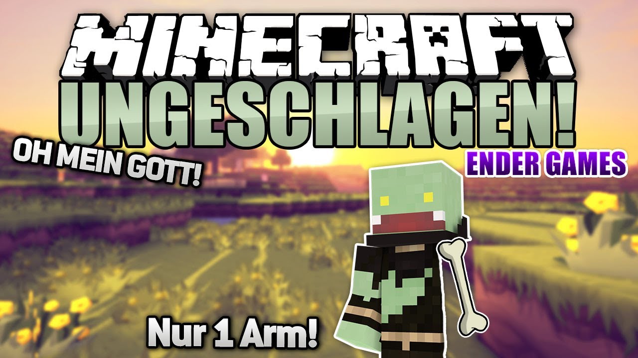 NUR 1 ARM + MEGA AUSRASTER! - Minecraft UNGESCHLAGEN #02 - Ender Games | ungespielt