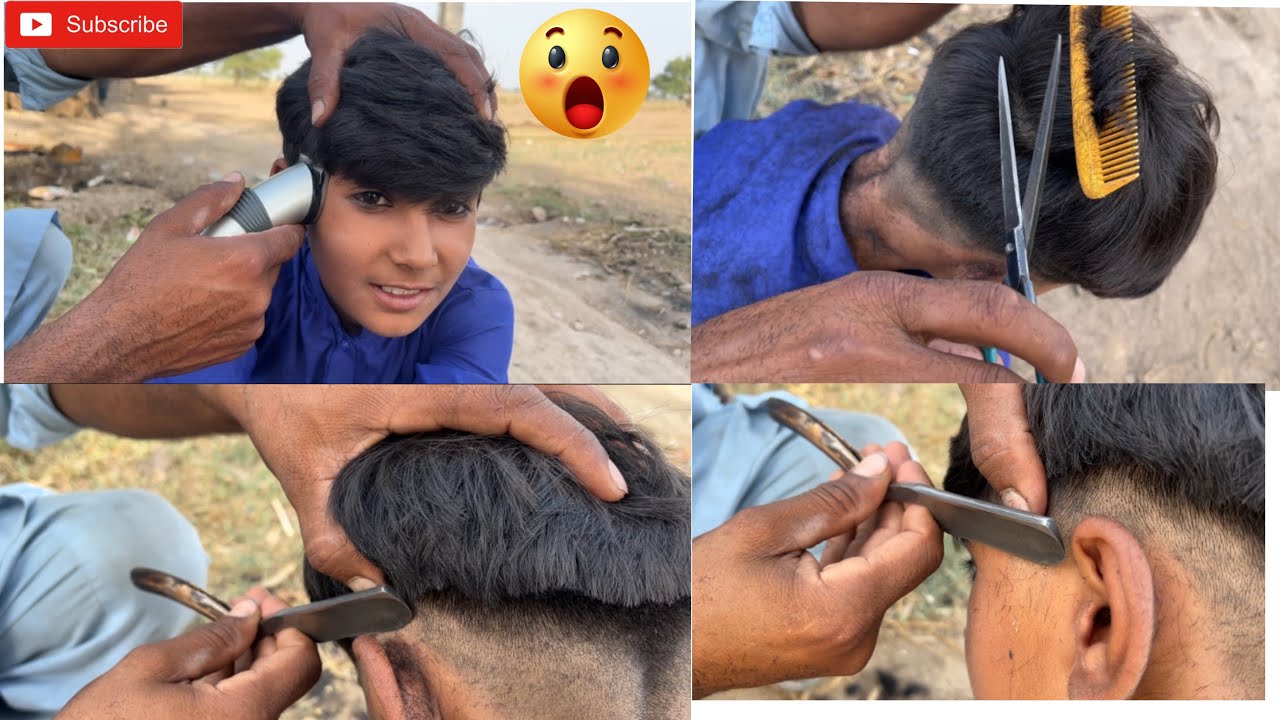 Village Kid hair  Cutting Desi Style 😍😍🥰🥰