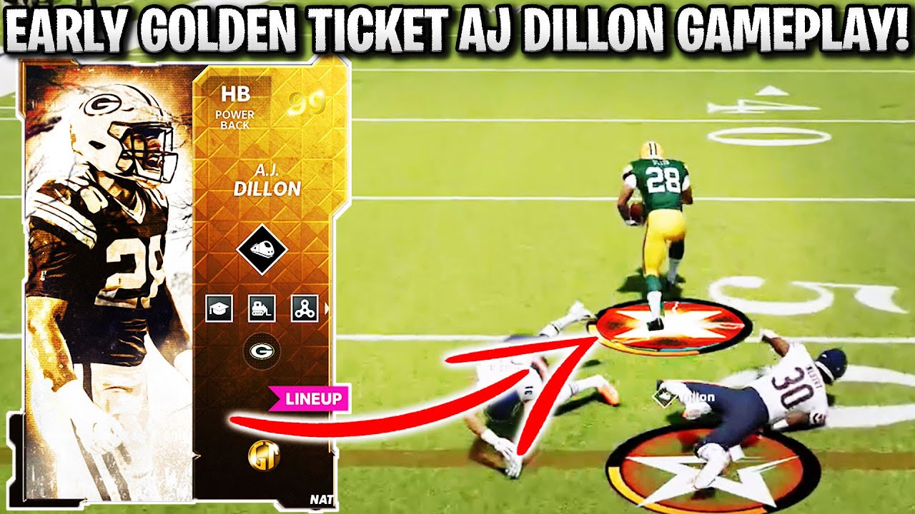EARLY GOLDEN TICKET AJ DILLON GAMEPLAY! UNRELEASED GT DILLON GAMEPLAY! | MADDEN 22 ULTIMATE TEAM